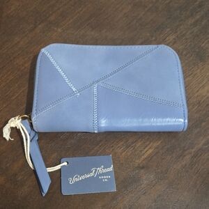 Universal Thread Blue Geometric Stitch Wallet